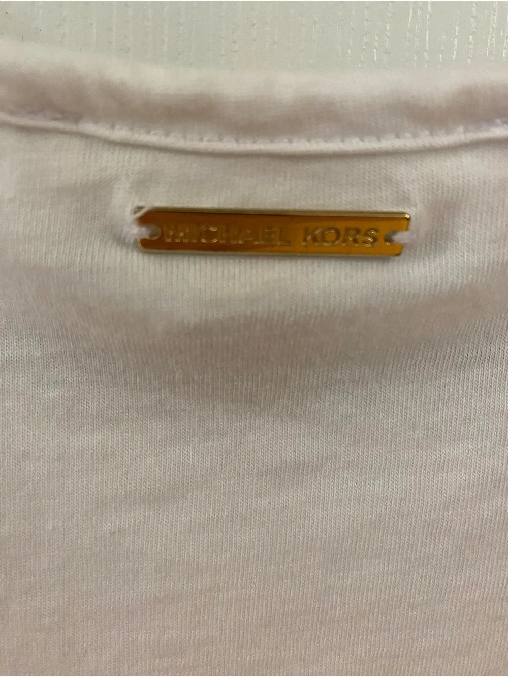 Michael Kors White Layered Peplum Top Size M